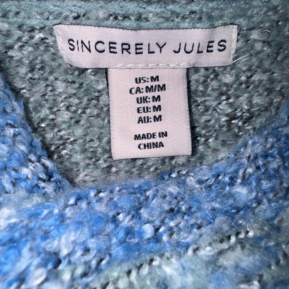 Sincerely Jules Patchwork Knit Cropped Sweater Bo… - image 3